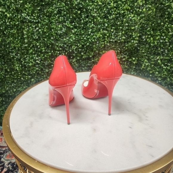 Christian Louboutin Hot Chick 100 Patent Leather Pumps CL Red Bottoms - Picture 4 of 14